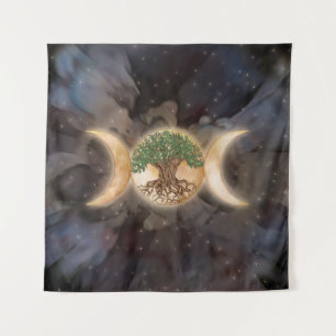Dreifachmondbaum Wandteppich