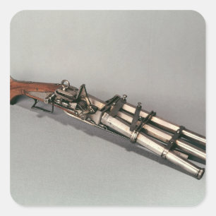Dreifachpistole Quadratischer Aufkleber