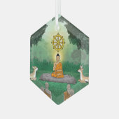 Dreifachsteine: Buddha, Dharma, Sangha-Ornament Ornament Aus Glas (Vorderseite Links)