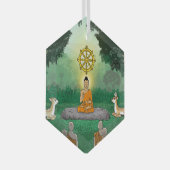 Dreifachsteine: Buddha, Dharma, Sangha-Ornament Ornament Aus Glas (Vorderseite Rechts)
