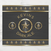 Dreifachsternmetall Custom Bierflaschenetikett (Einzelnes Label)