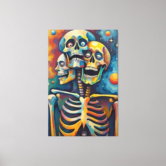 Dreifaltigkeit der Sterblichkeit - Abstraktes 3-kö Leinwanddruck (Vorderseite)