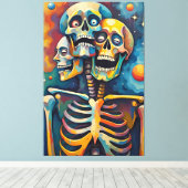 Dreifaltigkeit der Sterblichkeit - Abstraktes 3-kö Leinwanddruck (Insitu (Holzboden))