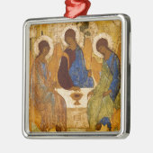 Dreifaltigkeit Icon Rublev Weihnachten Silbernes Ornament (Links)