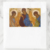 Dreifaltigkeit Rublev Byzantinische Ikone Rechteckiger Aufkleber (Tasche)