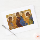 Dreifaltigkeit Rublev Byzantinische Ikone Rechteckiger Aufkleber (Umschlag)