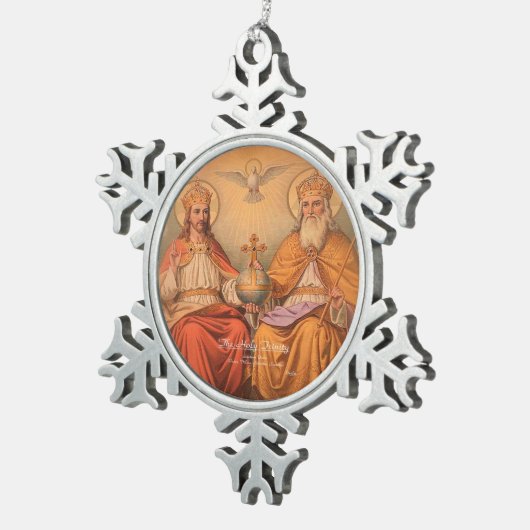 Dreifaltigkeit Schneeflocken Zinn-Ornament (Rechts)