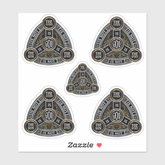 Dreifaltigkeit, Vater, Sohn und Heiliger Geist Aufkleber (Blatt)
