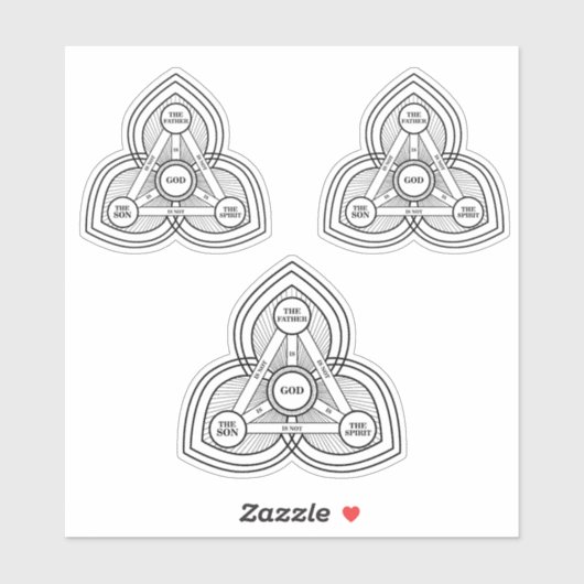 Dreifaltigkeit, Vater, Sohn und Heiliger Geist I Aufkleber (Blatt)