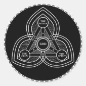 Dreifaltigkeit, Vater, Sohn und Heiliger Geist I Runder Aufkleber (Vorderseite)