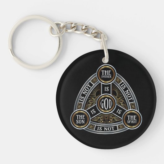 Dreifaltigkeit, Vater, Sohn und Heiliger Geist Schlüsselanhänger (Vorderseite)