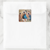 Dreifaltigkeit von Andrei Rublev Quadratischer Aufkleber (Tasche)