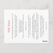 Dreifaltigkeitsgebet-Karte Postkarte (Rückseite)