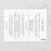 Dreifaltigkeitsgebet-Karte Postkarte (Rückseite)