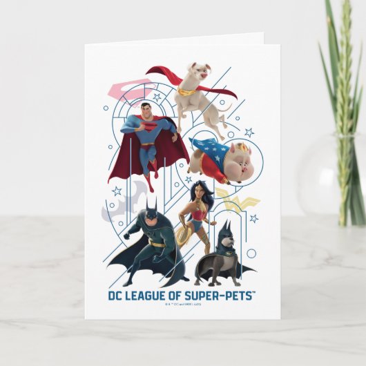 Dreifaltigkeitshelden und Super-Pets Karte (Vorderseite)