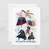 Dreifaltigkeitshelden und Super-Pets Postkarte (Vorne/Hinten)