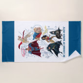 Dreifaltigkeitshelden und Super-Pets Strandtuch (Vorderseite)