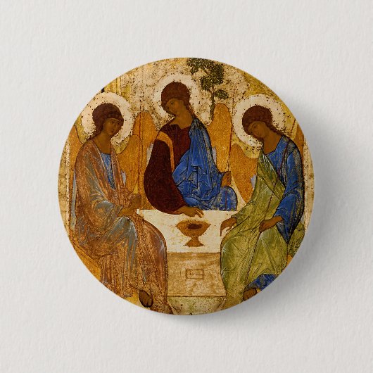 Dreifaltigkeitsikon Rublev Byzantinisch-katholisch Button (Vorderseite)