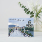 Dreifaltigkeitskirche Tiflis Georgien Postkarte (Stehend Vorderseite)