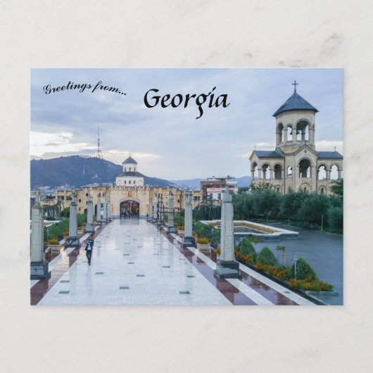 Dreifaltigkeitskirche Tiflis Georgien Postkarte (Vorderseite)