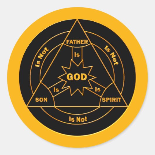 Dreifaltigkeitsschild Runder Aufkleber (Vorderseite)