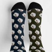 Dreifarben-Löwenkopfkaninchen Socken (Oben)