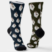 Dreifarben-Löwenkopfkaninchen Socken (Gewinkelt)