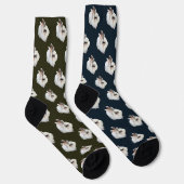 Dreifarben-Löwenkopfkaninchen Socken (Rechts)