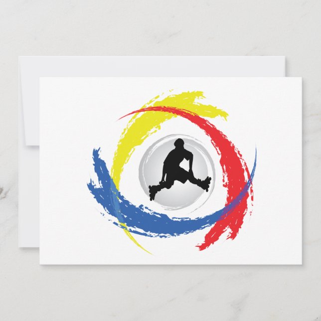 DreifarbenEmblem der Rollerblading (Vorderseite)