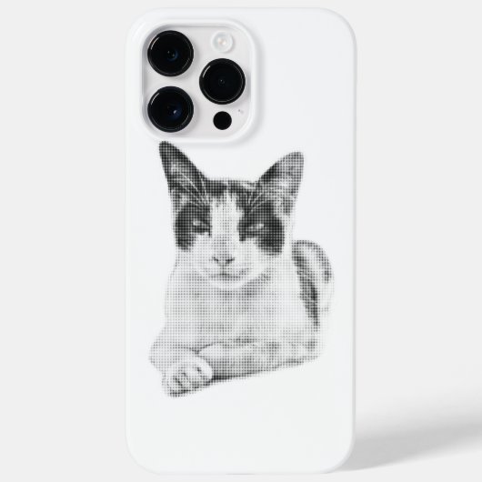 Dreifarbenkatze Halftone Case-Mate iPhone Hülle (Rückseite)