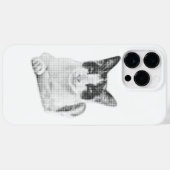 Dreifarbenkatze Halftone Case-Mate iPhone Hülle (Rückseite (Horizontal))