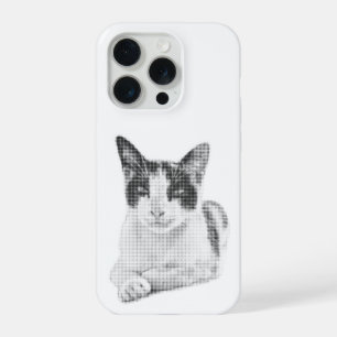 Dreifarbenkatze Halftone iPhone 15 Pro Hülle