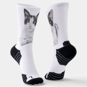 Dreifarbenkatze Halftone Socken