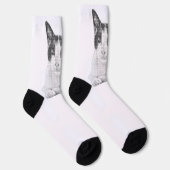 Dreifarbenkatze Halftone Socken (Rechts)