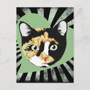 Dreifarbenkatze Liebe Postkarte