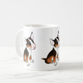 Dreifarbige Bull Terrier Tasse (Vorderseite Links)