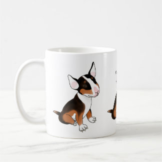 Dreifarbige Bull Terrier Tasse