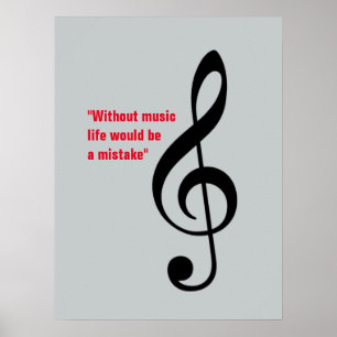 dreifarbige Dekoration, music_note Poster