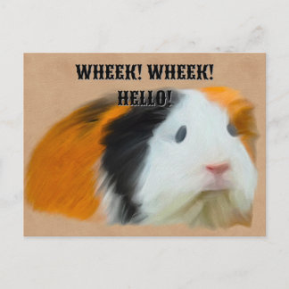 Dreifarbige Guinea Pig Postkarte
