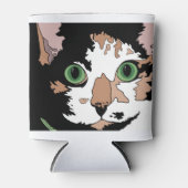 Dreifarbige Katze     Dosenkühler (Vorderseite)