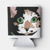 Dreifarbige Katze     Dosenkühler (Rückseite)