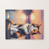 Dreifarbige Katze Puzzle (Horizontal)