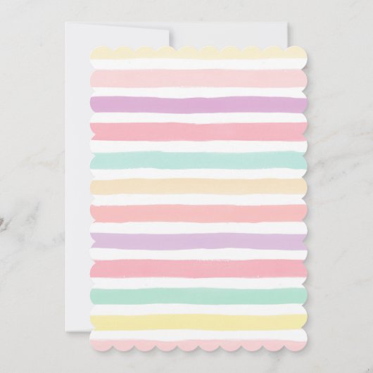 Dreifarbige Präsentation der Mädchen, Presentación Einladung (Rückseite)