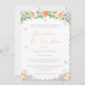 Dreifarbige Präsentation der Mädchen, Presentación Einladung (Vorderseite)