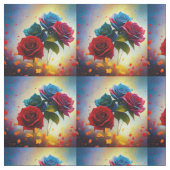 Dreifarbige Rose, Stoff (Muster)