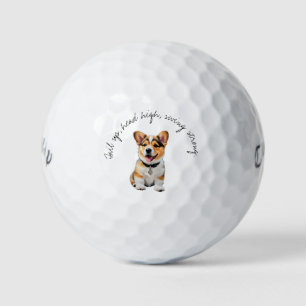Dreifarbiger Corgi 'Schwanz hoch, Kopf hoch, Schwu Golfball