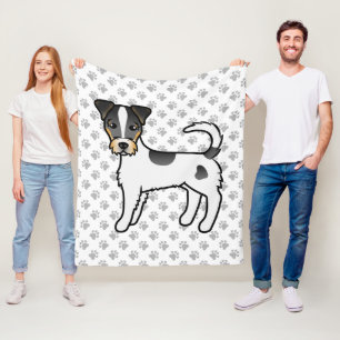 Dreifarbiger Rauhaar Parson Russell Terrier Hund Fleecedecke