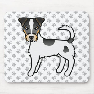 Dreifarbiger rauhaariger Parson-Russell-Terrier-Hu Mousepad