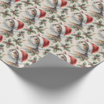 Dreifarbiges Katzen-Weihnachten-Holly-Wasserfarbe
