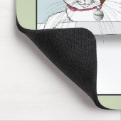 Dreifarbiges Katzengesicht Katzenküche Mousepad (Ecke)